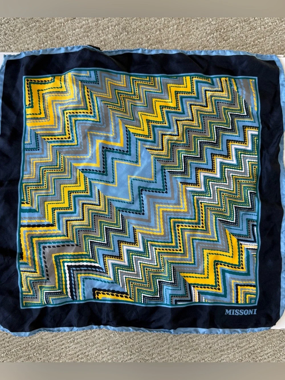 Missoni Zigzag Silk Scarf. 100% Silk. Brand New. Made in Italy. Multicoloured.